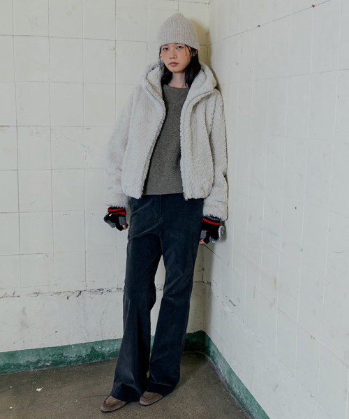 [online exclusive]25 ins fur jumper (light beige)