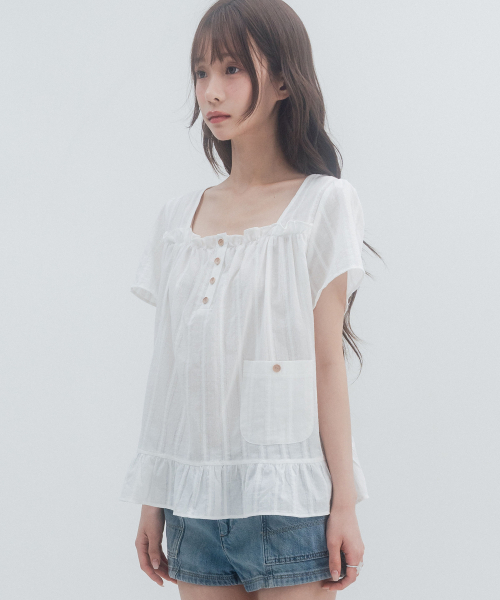 HSD Square Neck Blouse