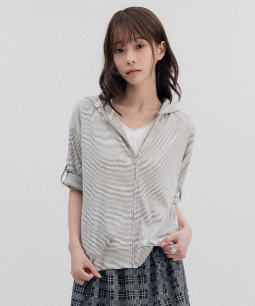 HSD Button Hoodie Zip Up