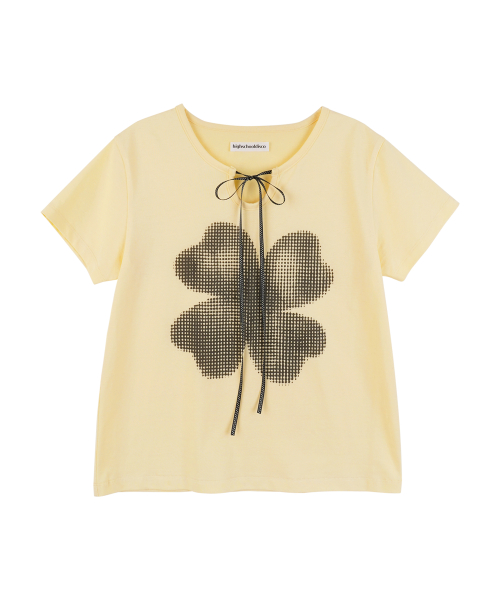 High School Logo Ribbon T Shirt_Yellow