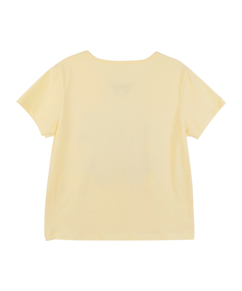 High School Logo Ribbon T Shirt_Yellow