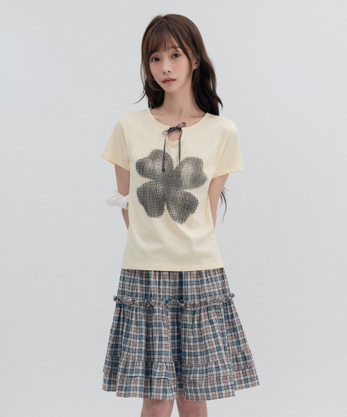 High School Logo Ribbon T Shirt_Yellow