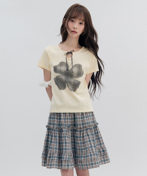 High School Logo Ribbon T Shirt_Yellow