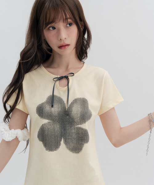 High School Logo Ribbon T Shirt_Yellow