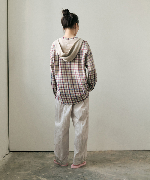 swin hooded shirt (beige)