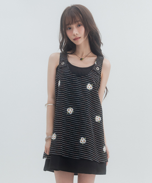 HSD Button Layered Dress