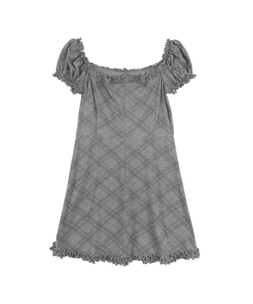 Puff Frill Mini Dress