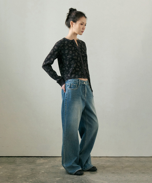 kooky denim pants (indigo)