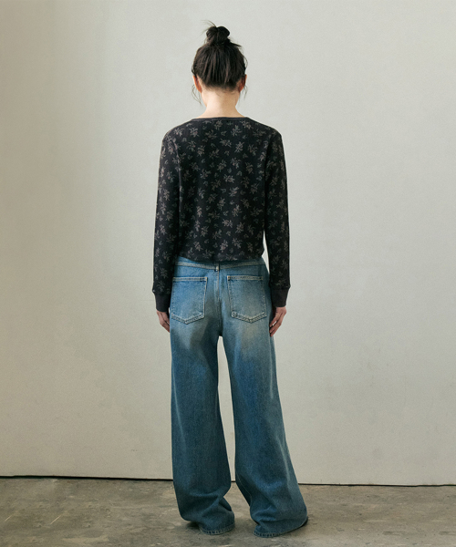 kooky denim pants (indigo)