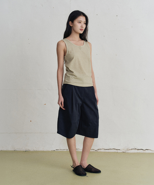 reed sleeveless top (3color)