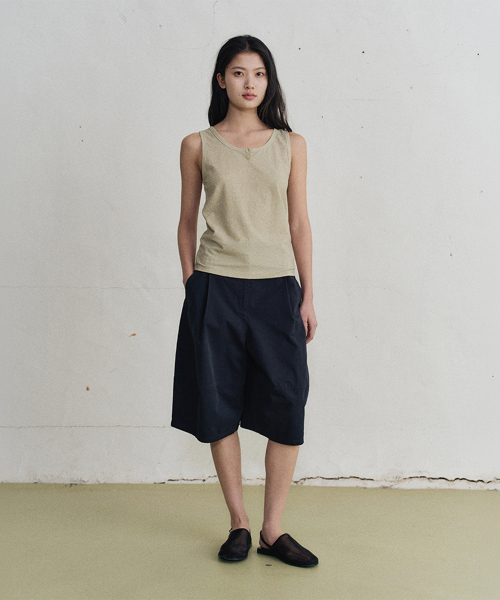 reed sleeveless top (3color)