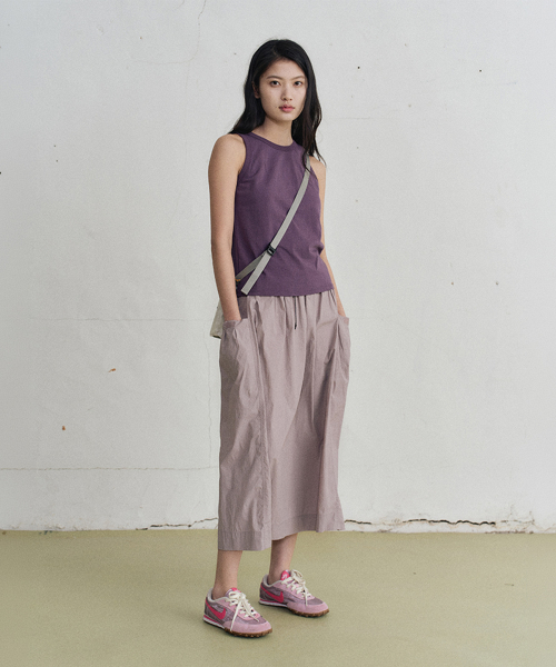 lude cotton sleeveless top (2color)