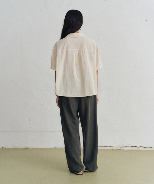 yona button half shirt (2color)