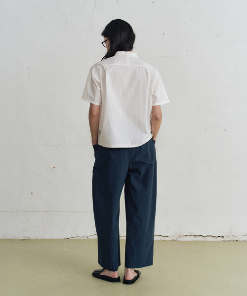 sopy cotton half shirt (2color)