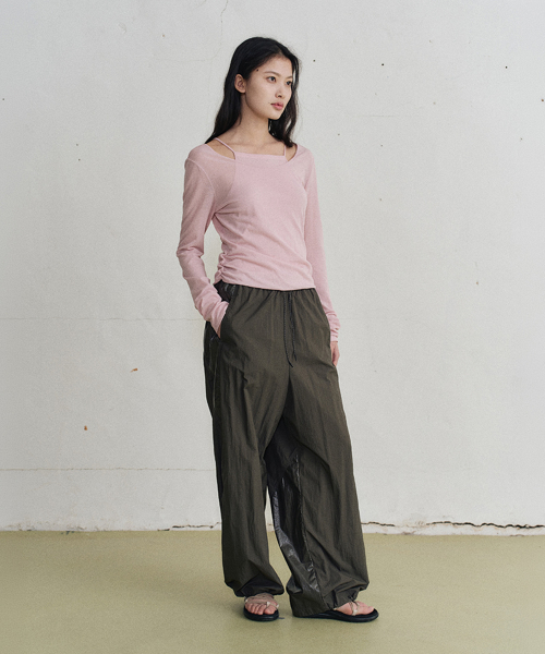 niki banding pants (khaki)
