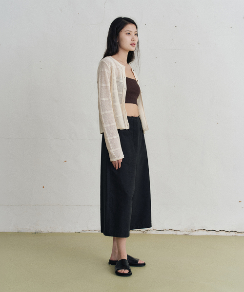 mock burmuda pants (black)