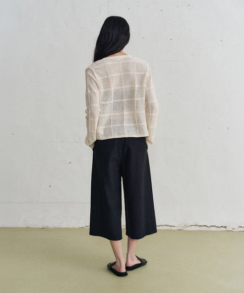 mock burmuda pants (black)