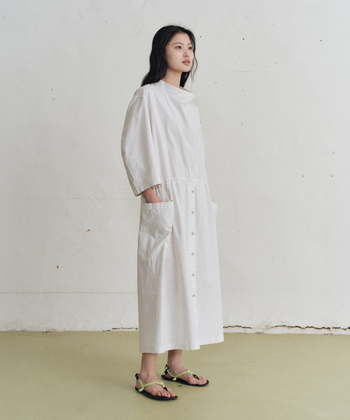 delice striped one-piece (ivory)