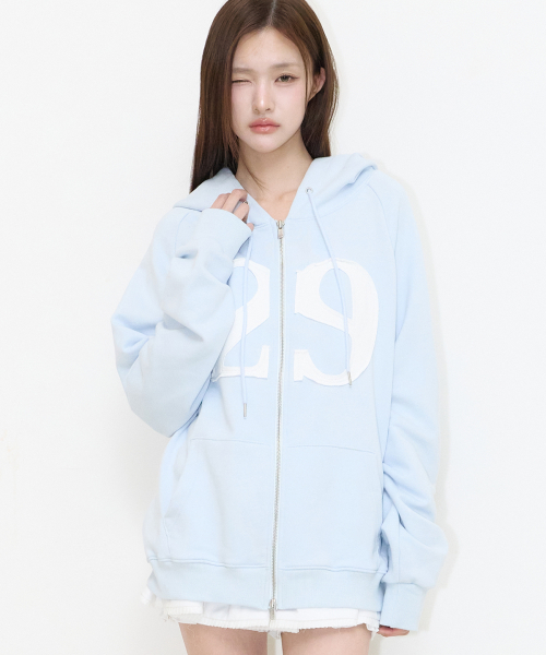 129 LOGO PATCH HOODIE ZIP-UP