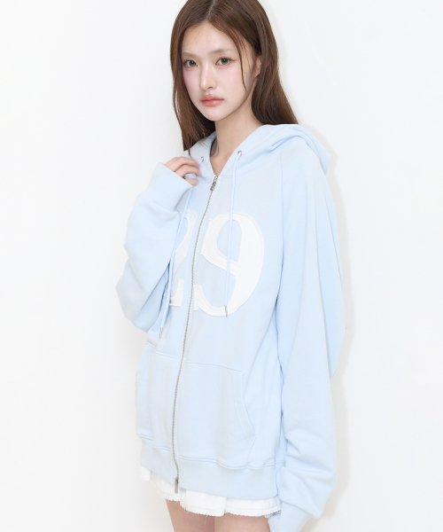 129 LOGO PATCH HOODIE ZIP-UP