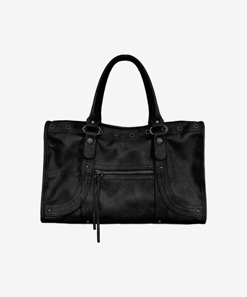 Velton Curve Tote Bag_ Black