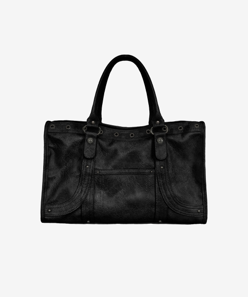 Velton Curve Tote Bag_ Black