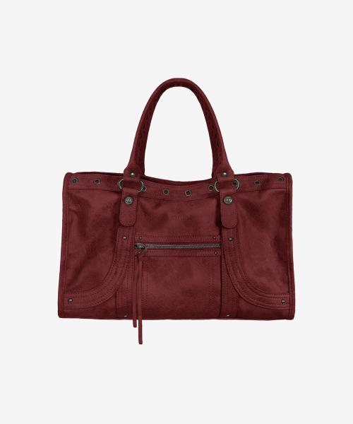 Velton Curve Tote Bag_Burgundy