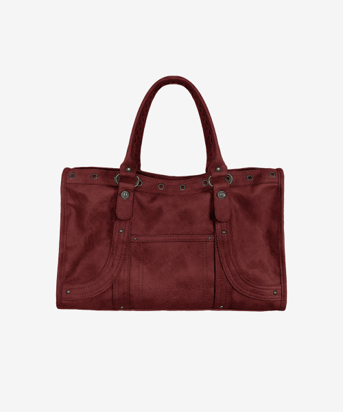 Velton Curve Tote Bag_Burgundy