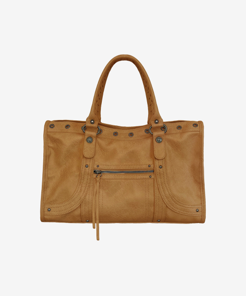 Velton Curve Tote Bag_Caramel Brown