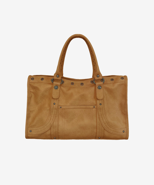 Velton Curve Tote Bag_Caramel Brown