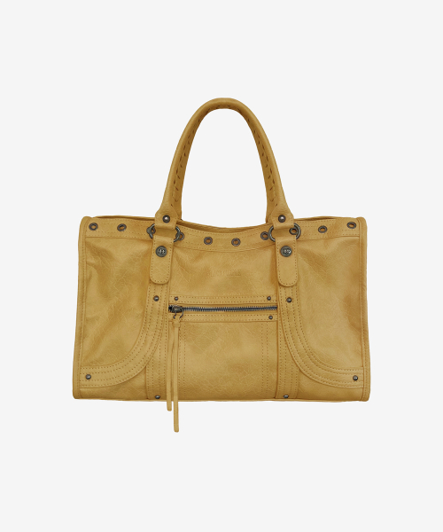 Velton Curve Tote Bag_Mustard