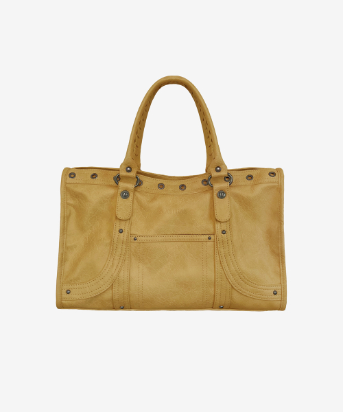 Velton Curve Tote Bag_Mustard