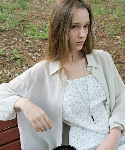 Lien Wrap Sheer Shirt_2color