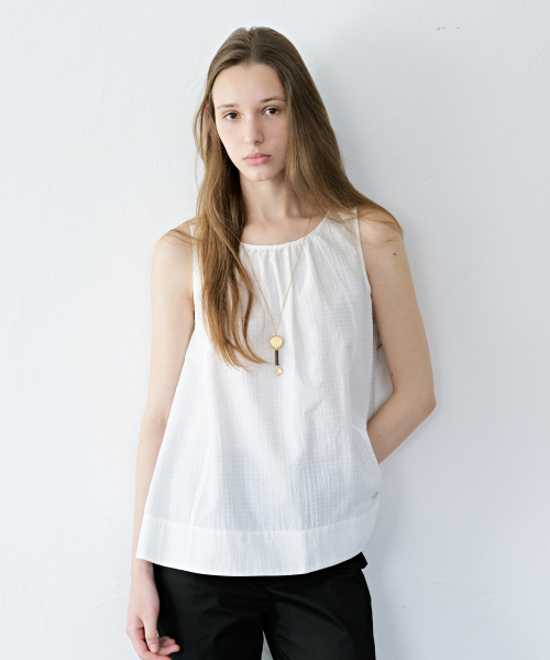 Lili Shirring Sleeveless Blouse_2color
