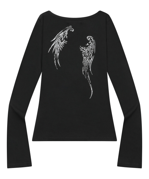 ETHER ANGEL WINGS SEE-THROUGH LONG SLEEVE T (2COLOR)