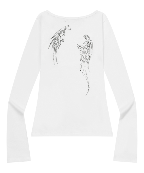 ETHER ANGEL WINGS SEE-THROUGH LONG SLEEVE T (2COLOR)