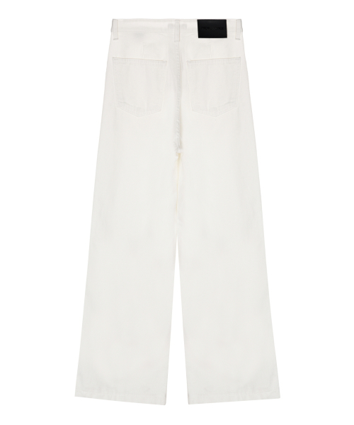 RIVET DETAIL WIDE PANTS_WHITE