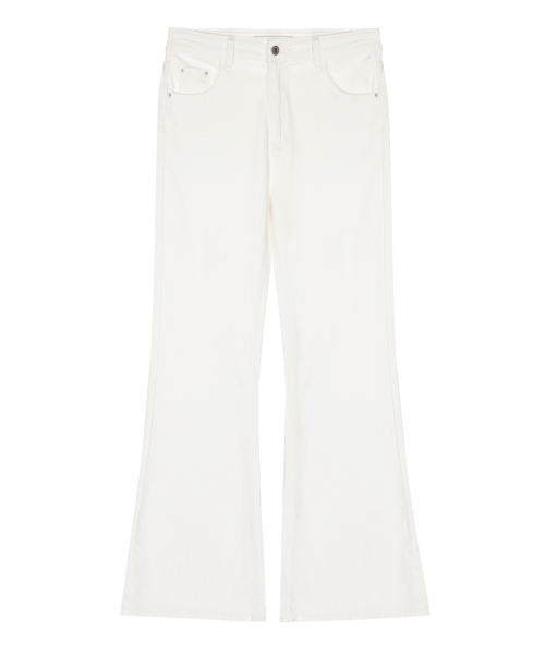 VINTAGE WASH BOOTCUT DENIM PANTS_IVORY