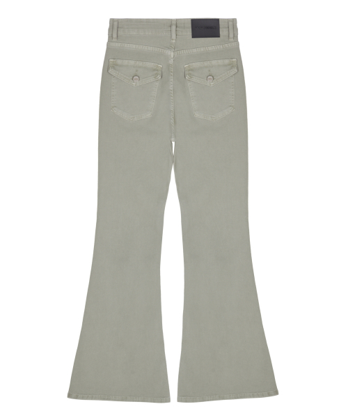 VINTAGE WASH BOOTCUT DENIM PANTS_KHAKI