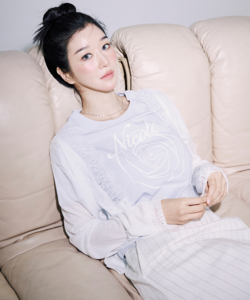 NICOLE ROSE CROP TOP_SKY BLUE WHITE