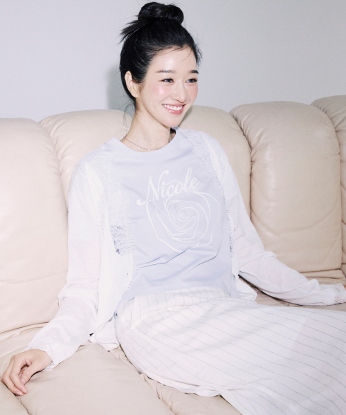 NICOLE ROSE CROP TOP_SKY BLUE WHITE