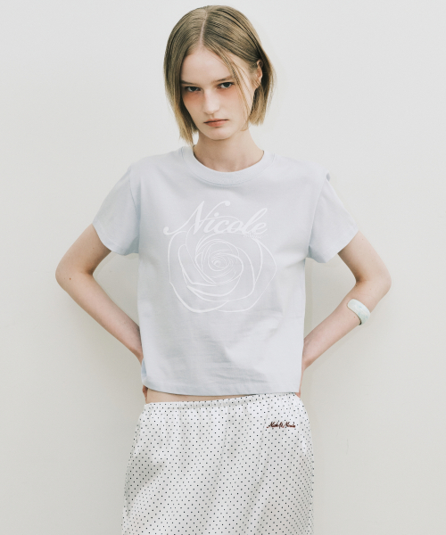 NICOLE ROSE CROP TOP_SKY BLUE WHITE