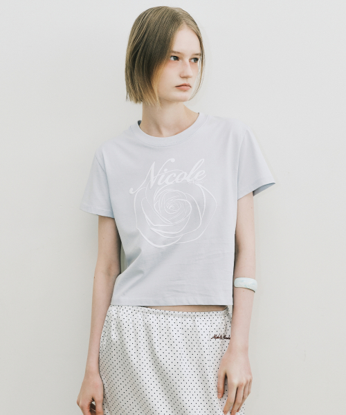 NICOLE ROSE CROP TOP_SKY BLUE WHITE
