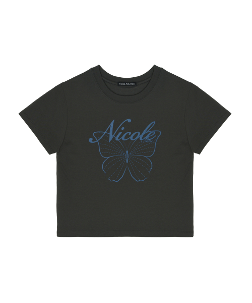 NICOLE BUTTERFLY CROP TOP_CHARCOAL BLUE