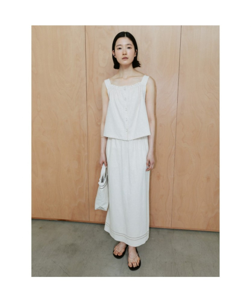 Loic Sleeveless Top Ivory (TA6465A040)