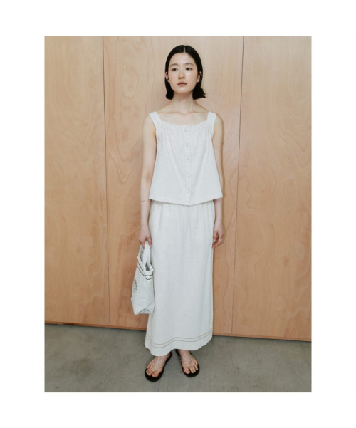 Loic Sleeveless Top Ivory (TA6465A040)