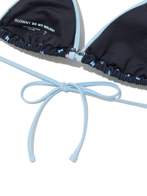 GLOWNY X MY MELODY MINI BOW BIKINI SET (NAVY)