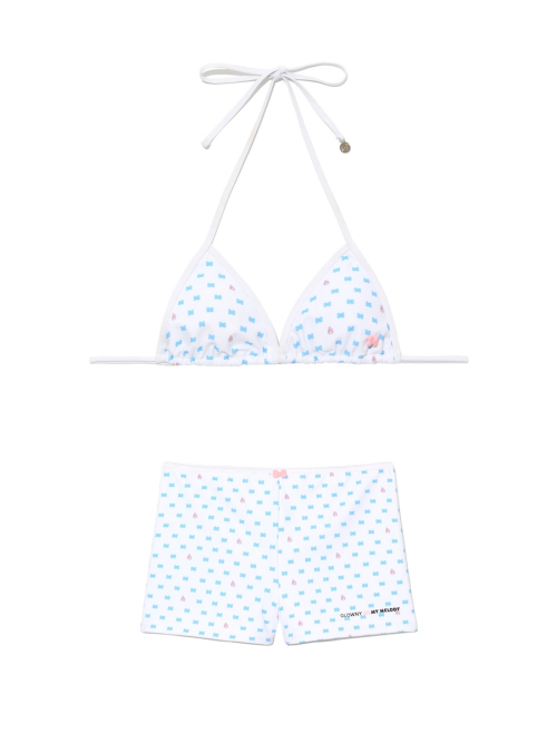 GLOWNY X MY MELODY MINI BOW BIKINI SET (WHITE)
