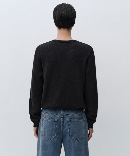써멀 베이식 크루 넥 긴소매 티셔츠