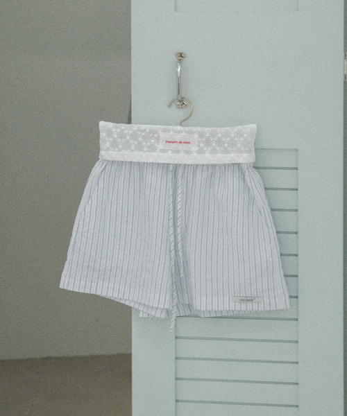 PAJAMA SHORTS L/BLUE